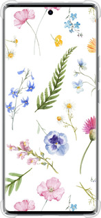 Силикон с усиленными углами чехол Цветочный фон v2 для Tecno Spark 20 Pro+ - 5472sp-3663 изображение 