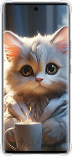 Силикон с усиленными углами чехол White cat для Tecno Spark 20 Pro+ - 5646sp-3663 изображение 