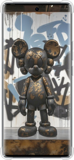 Силикон с усиленными углами чехол Bronze kaws v2 для Tecno Spark 20 Pro+ - 6098sp-3663 изображение 