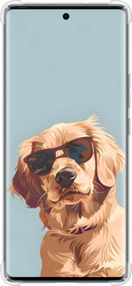 Силикон с усиленными углами чехол Пес в очках для Tecno Spark 20 Pro+ - 6381sp-3663 изображение 