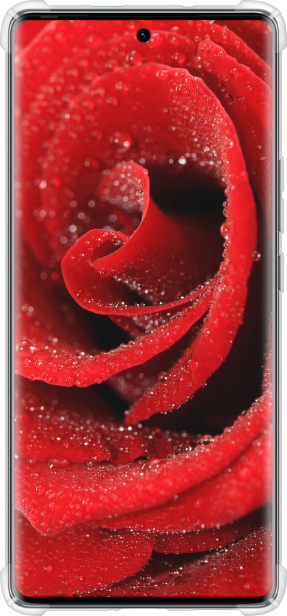 Силикон с усиленными углами чехол Красная роза для Tecno Spark 20 Pro+ - 529sp-3663 изображение 