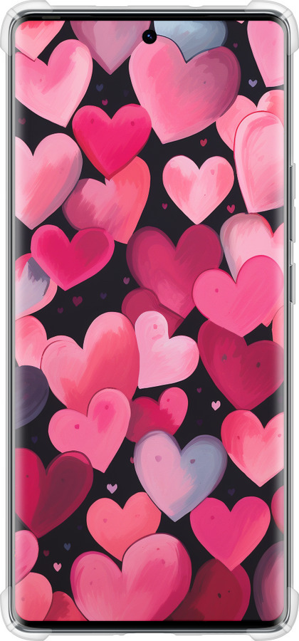 Силикон с усиленными углами чехол Сердечки 4 для Tecno Spark 20 Pro+ - 5662sp-3663 изображение 