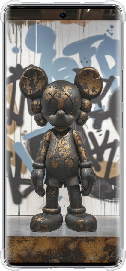 Силикон с усиленными углами чехол Bronze kaws v2 для Tecno Spark 20 Pro+ - 6098sp-3663 изображение 