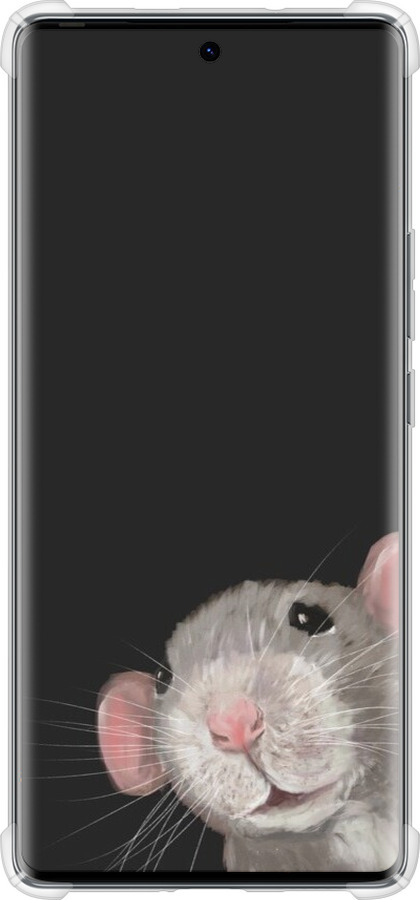 Силикон с усиленными углами чехол The Peeking Rat для Tecno Spark 20 Pro+ - 6442sp-3663 изображение 