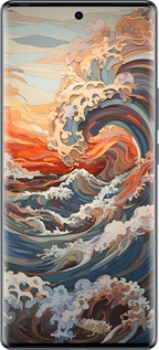 Силіконовий чехол Арт хвилі для Tecno Spark 20 Pro+ - 6324u-3663 изображение 