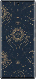 Силіконовий чехол Celestial Harmony: Sun & Moon Gold Mystic Pattern для Tecno Spark 20 Pro+ - 6778u-3663 изображение 