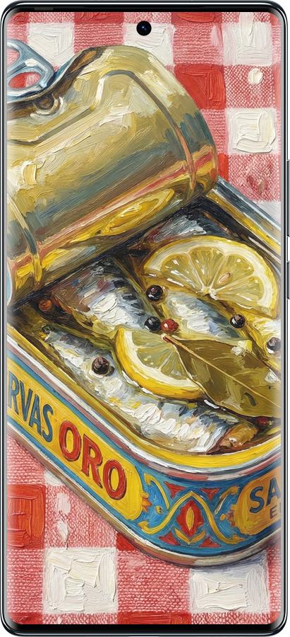 Силиконовый чехол Vintage Sardine Tin Phone для Tecno Spark 20 Pro+ - 6772u-3663 изображение 