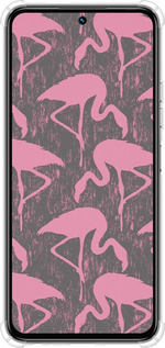 Силикон с усиленными углами чехол Vintage-Flamingos для Tecno Spark 30 4G - 4171sp-3894 изображение 