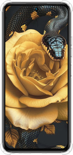 Силикон с усиленными углами чехол Black snake and golden rose для Tecno Spark 30 4G - 6068sp-3894 изображение 