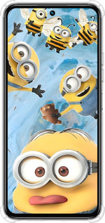 Силикон с усиленными углами чехол Миньоны для Tecno Spark 30 4G - 6386sp-3894 изображение 