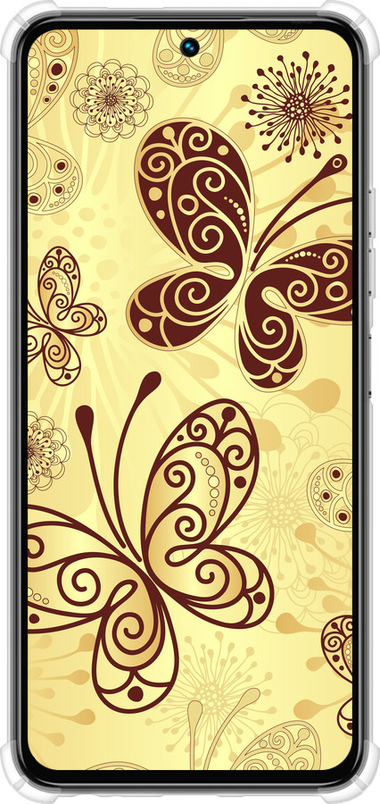 Силикон с усиленными углами чехол Красивые бабочки для Tecno Spark 30 4G - 4170sp-3894 изображение 