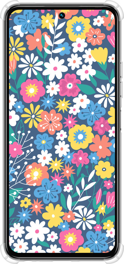Силикон с усиленными углами чехол Цветочный фон v4 для Tecno Spark 30 4G - 5494sp-3894 изображение 