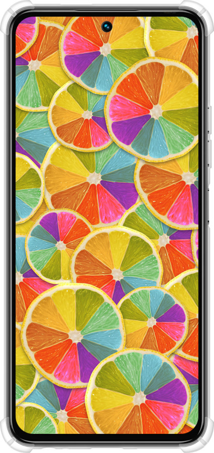 Силикон с усиленными углами чехол Разноцветные дольки лимона для Tecno Spark 30 4G - 861sp-3894 изображение 