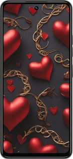 Силиконовый чехол Сердечки для Tecno Spark 30 4G - 5831u-3894 изображение 