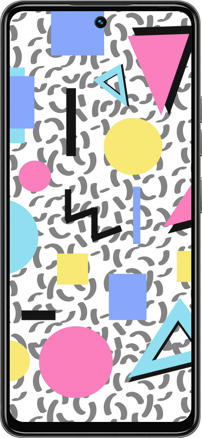 Силиконовый чехол Color shapes для Tecno Spark 30 4G - 4893u-3894 изображение 