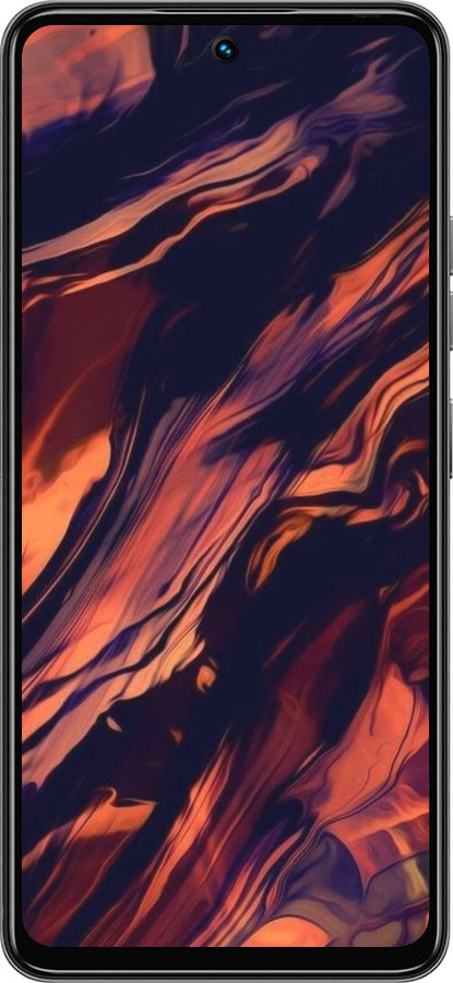 Силиконовый чехол Черно-оранжевая абстракция для Tecno Spark 30 4G - 5340u-3894 изображение 