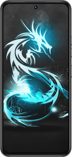 Силиконовый чехол Бело-голубой огненный дракон для Tecno Spark 30 Pro 4G - 113u-3895 изображение 