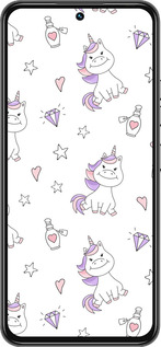 Силиконовый чехол Единорожка v2 для Tecno Spark 30 Pro 4G - 4703u-3895 изображение 