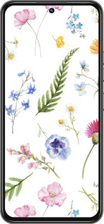 Силиконовый чехол Цветочный фон v2 для Tecno Spark 30 Pro 4G - 5472u-3895 изображение 