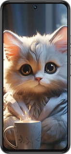 Силіконовий чехол Білий кіт для Tecno Spark 30 Pro 4G - 5646u-3895 изображение 