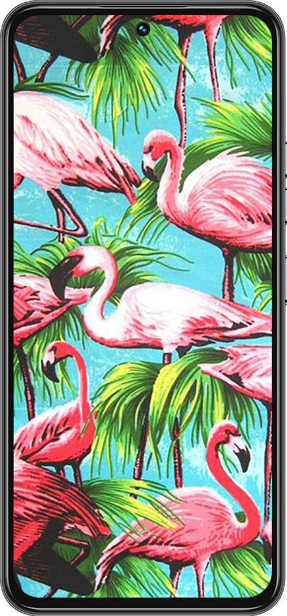 Силиконовый чехол Tropical background для Tecno Spark 30 Pro 4G - 4016u-3895 изображение 