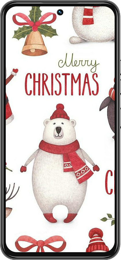 Силиконовый чехол Merry Christmas для Tecno Spark 30 Pro 4G - 4106u-3895 изображение 