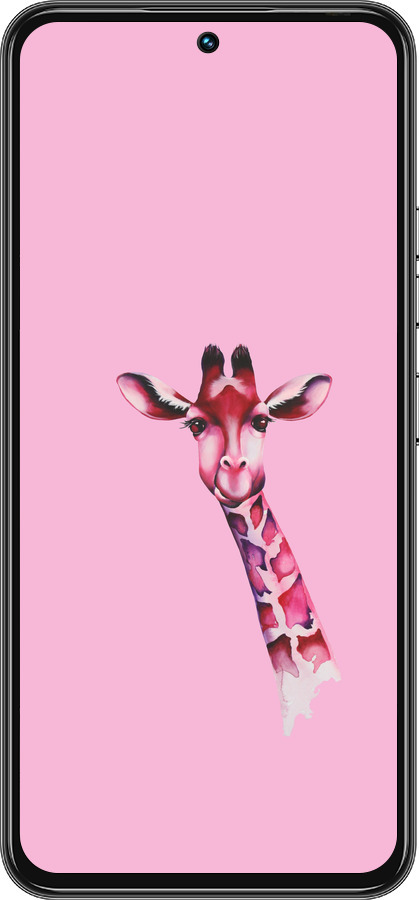 Силиконовый чехол Розовая жирафа для Tecno Spark 30 Pro 4G - 4441u-3895 изображение 