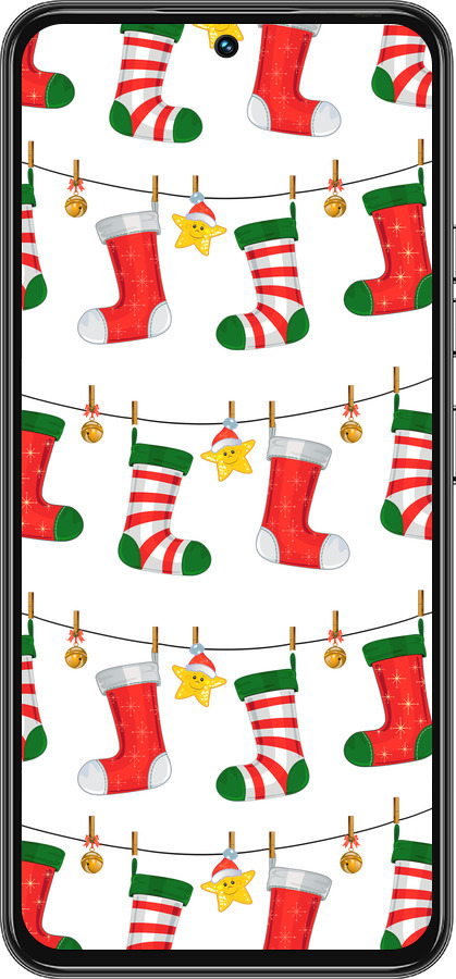 Силиконовый чехол Новогодний 9 для Tecno Spark 30 Pro 4G - 4622u-3895 изображение 