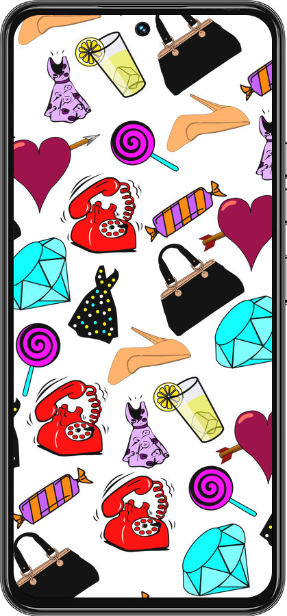 Силиконовый чехол stickers для Tecno Spark 30 Pro 4G - 4757u-3895 изображение 