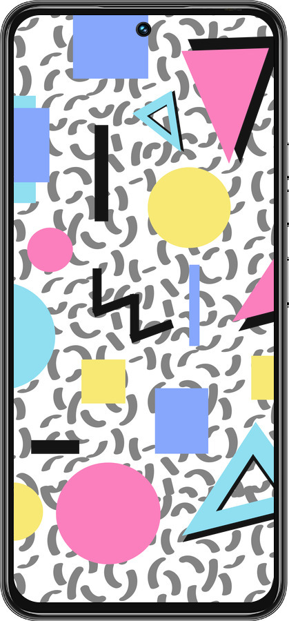 Силиконовый чехол Color shapes для Tecno Spark 30 Pro 4G - 4893u-3895 изображение 
