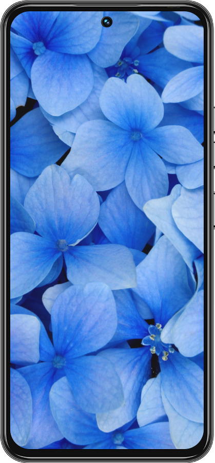 Силіконовий чехол Сині квіти для Tecno Spark 30 Pro 4G - 526u-3895 изображение 