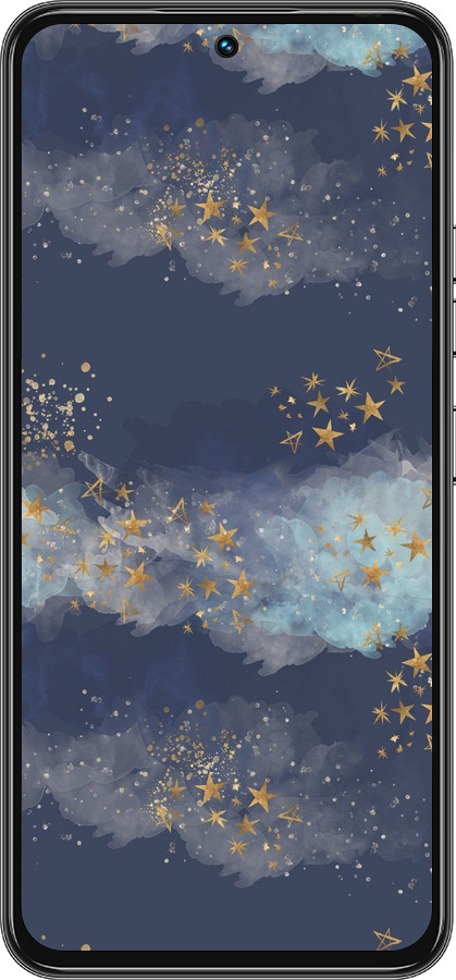 Силиконовый чехол Ночь золотые звезды для Tecno Spark 30 Pro 4G - 5421u-3895 изображение 