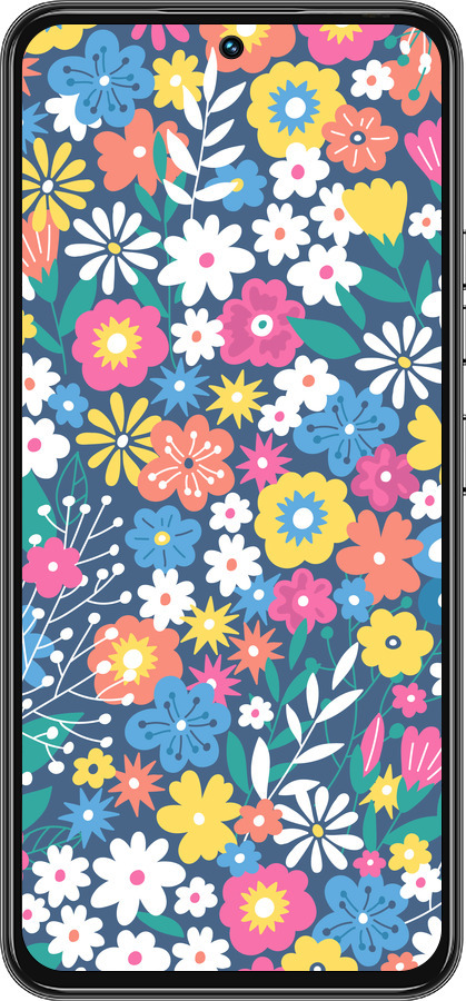Силиконовый чехол Цветочный фон v4 для Tecno Spark 30 Pro 4G - 5494u-3895 изображение 