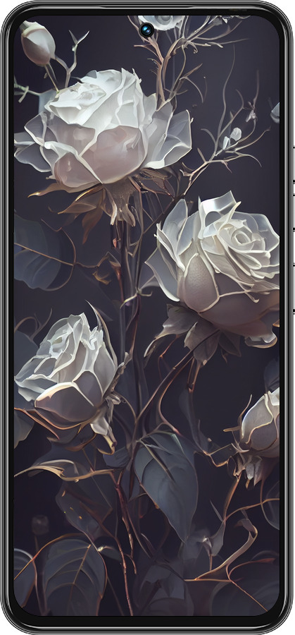 Силиконовый чехол Розы 2 для Tecno Spark 30 Pro 4G - 5550u-3895 изображение 