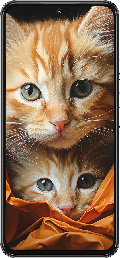 Силиконовый чехол Котики 2 для Tecno Spark 30 Pro 4G - 5664u-3895 изображение 