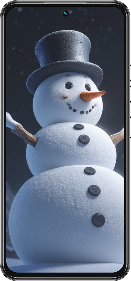Силіконовий чехол Сніговик для Tecno Spark 30 Pro 4G - 5826u-3895 изображение 