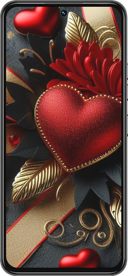 Силиконовый чехол Сердечки v2 для Tecno Spark 30 Pro 4G - 5832u-3895 изображение 