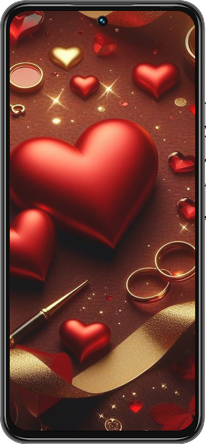Силиконовый чехол Сердечки v3 для Tecno Spark 30 Pro 4G - 5833u-3895 изображение 