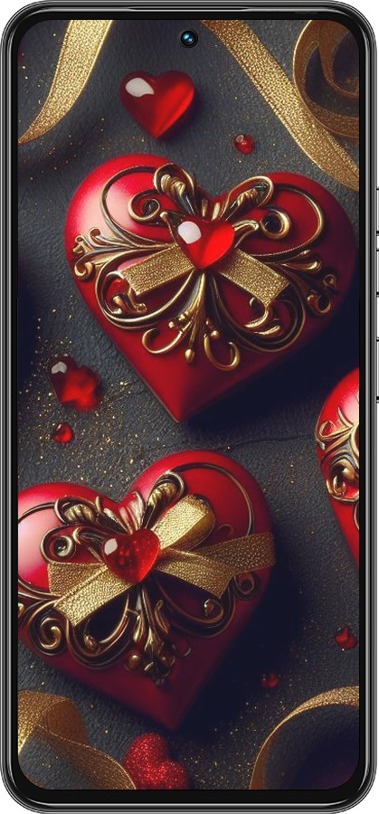 Силіконовий чехол Сердечки v4 для Tecno Spark 30 Pro 4G - 5834u-3895 изображение 