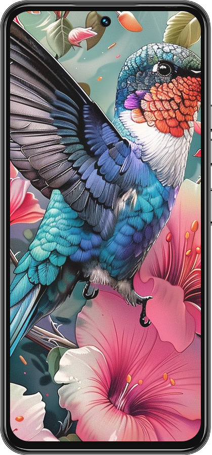 Силиконовый чехол Сказочная колибри для Tecno Spark 30 Pro 4G - 6051u-3895 изображение 