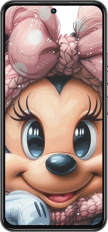 Силіконовий чехол Мінні Маус з бантиком для Tecno Spark 30 Pro 4G - 6055u-3895 изображение 
