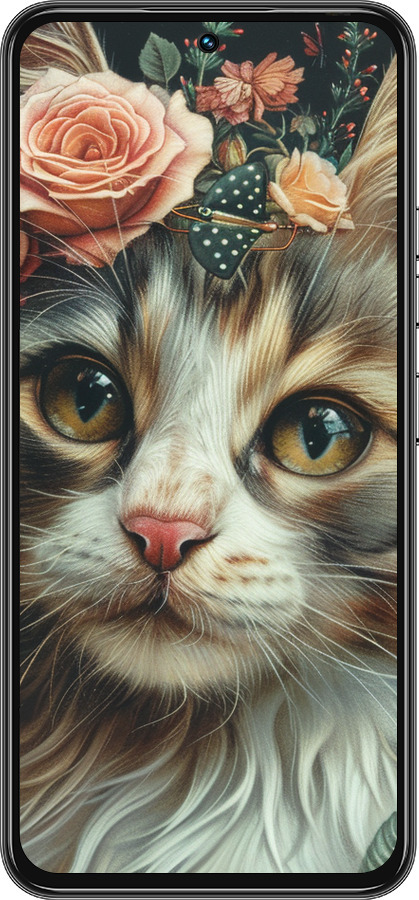 Силиконовый чехол Cats and flowers для Tecno Spark 30 Pro 4G - 6069u-3895 изображение 