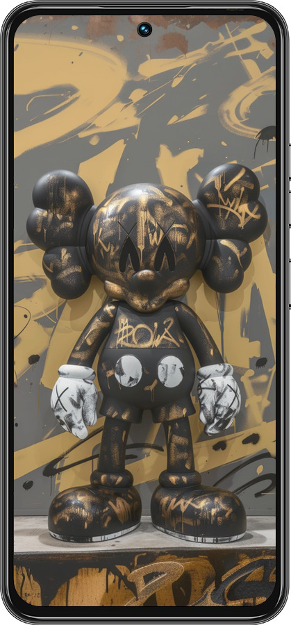 Силіконовий чехол Bronze kaws для Tecno Spark 30 Pro 4G - 6097u-3895 изображение 