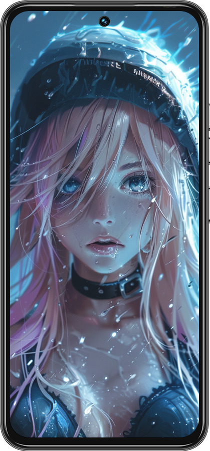 Силиконовый чехол Аниме-дива под дождем для Tecno Spark 30 Pro 4G - 6120u-3895 изображение 