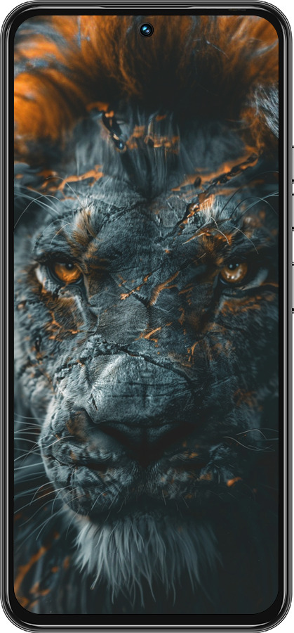 Силіконовий чехол Полум'яний лев для Tecno Spark 30 Pro 4G - 6153u-3895 изображение 