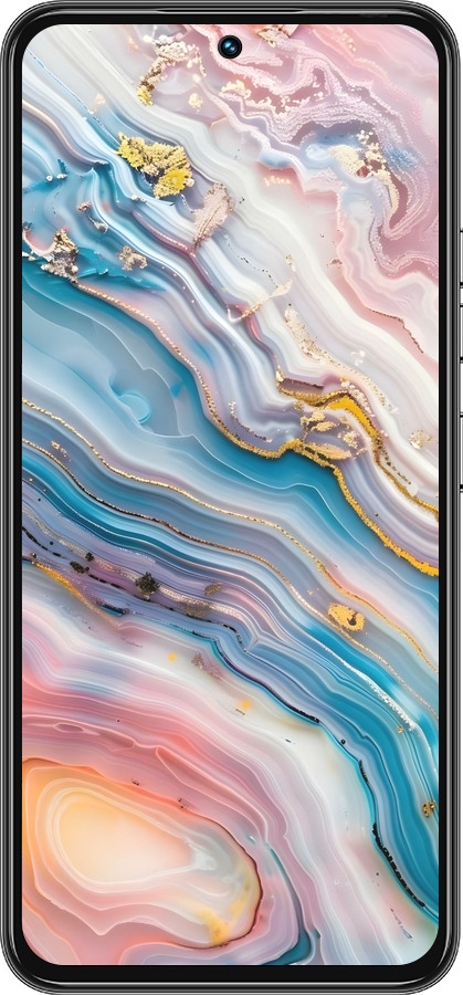 Силиконовый чехол Мрамор красивый для Tecno Spark 30 Pro 4G - 6376u-3895 изображение 