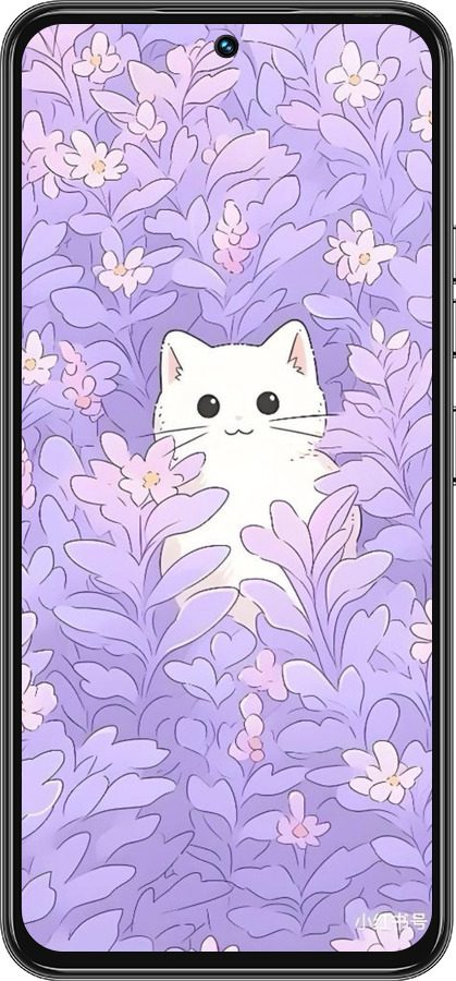 Силиконовый чехол Котик в цветах для Tecno Spark 30 Pro 4G - 6390u-3895 изображение 