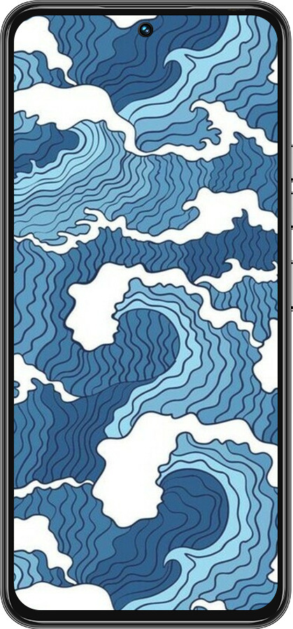 Силиконовый чехол Абстрактный рисунок морских волн для Tecno Spark 30 Pro 4G - 6538u-3895 изображение 