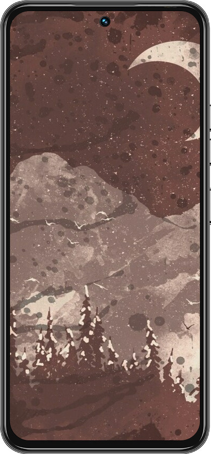 Силиконовый чехол С изображением лунного пейзажа в ночном лесу для Tecno Spark 30 Pro 4G - 6546u-3895 изображение 