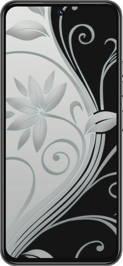 Силиконовый чехол Цветы на чёрно-белом фоне для Tecno Spark 30 Pro 4G - 840u-3895 изображение 